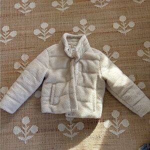 GAP cream sherpa bomber jacket